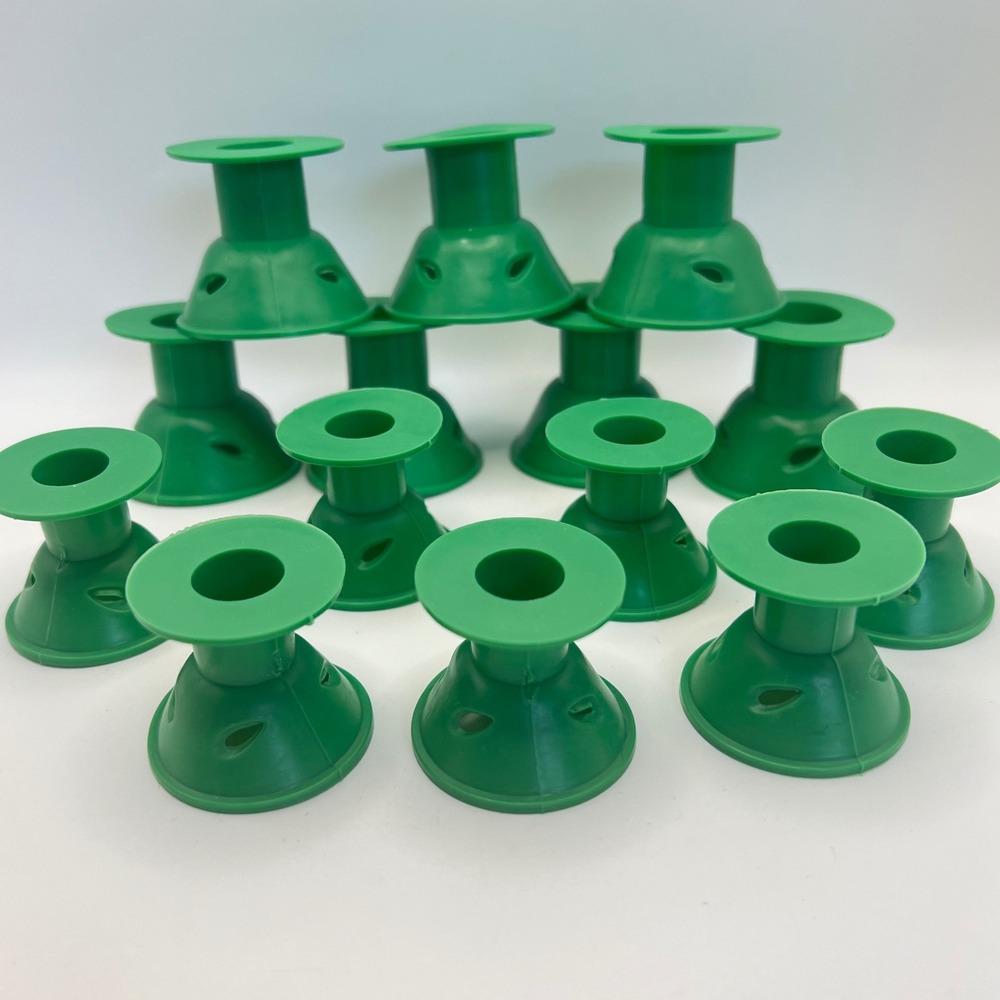 Hair Spools Green 1.5" and 2" Mixed Lot of 14 Heatless Curls Rollers Silicone